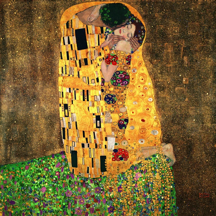 

canvas painting figurative print posters art Huge Wall Mural Art Print Poster Imagich Top 100 prints The Kiss by Gustav Klimt