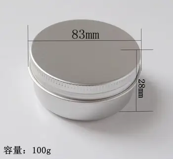 

100pcs/lot Aluminum round box tea pill case food container gift home Containers 100g SN1463
