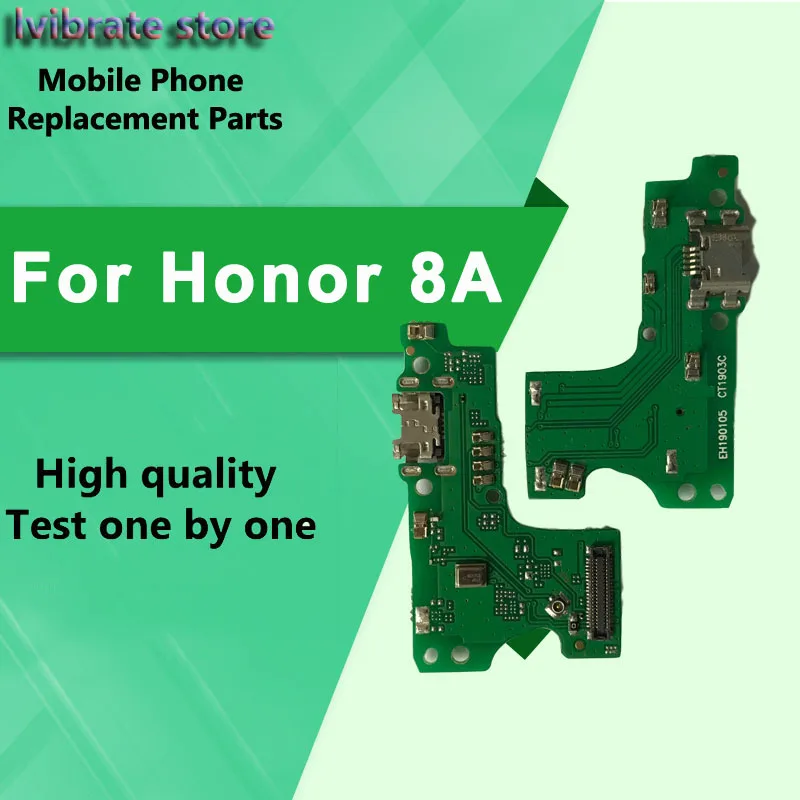 Для huawei Honor 8A плата для зарядного устройства USB Порты и разъёмы шлейф Крышка Honor8A Dock Connector зарядки Нижняя плата Замена Ремонт