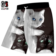 OGKB новые пляжные шорты летние мужские 3D принтованные белые Hawk повседневные Большие размеры 4XL 5XL костюм Homme короткие Jogger