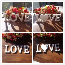 1 комплект белый деревянный Английский алфавит английское слово "любовь" Стоящий ремесло украшения DIY индивидуальность Свадебная вечеринка украшения