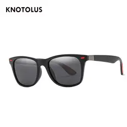 Knotolus Ретро Классический Для мужчин солнцезащитных очков Поляризованные UV400 Для мужчин солнцезащитные очки в стиле ретро с заклепками