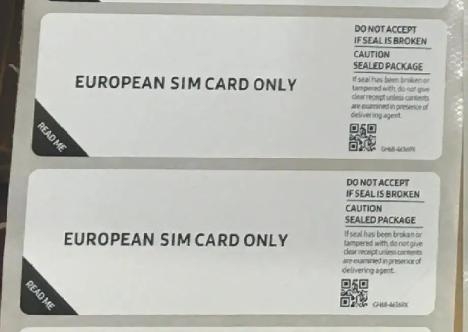 500 шт./лот, универсальный стикер для мобильного телефона, этикетка для samsung Galaxy, европейская Азия, sim-карта, только для middlee southe - Цвет: new European white