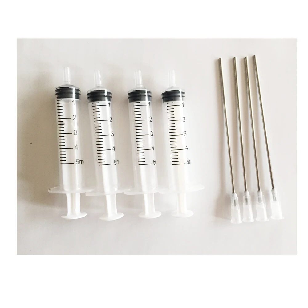 CISSPLAZA 200pcs 5ml syringe injector for refilling ink ink cartridges CISS CIS with 10cm needle