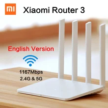 Оригинальный английский xiaomi mi wi-fi маршрутизатор 3 1167 мбит wi-fi ретранслятор 2.4 Г/5 ГГц 128 МБ ROM Dual Band APP Управления Wi-fi Беспроводной маршрутизаторы