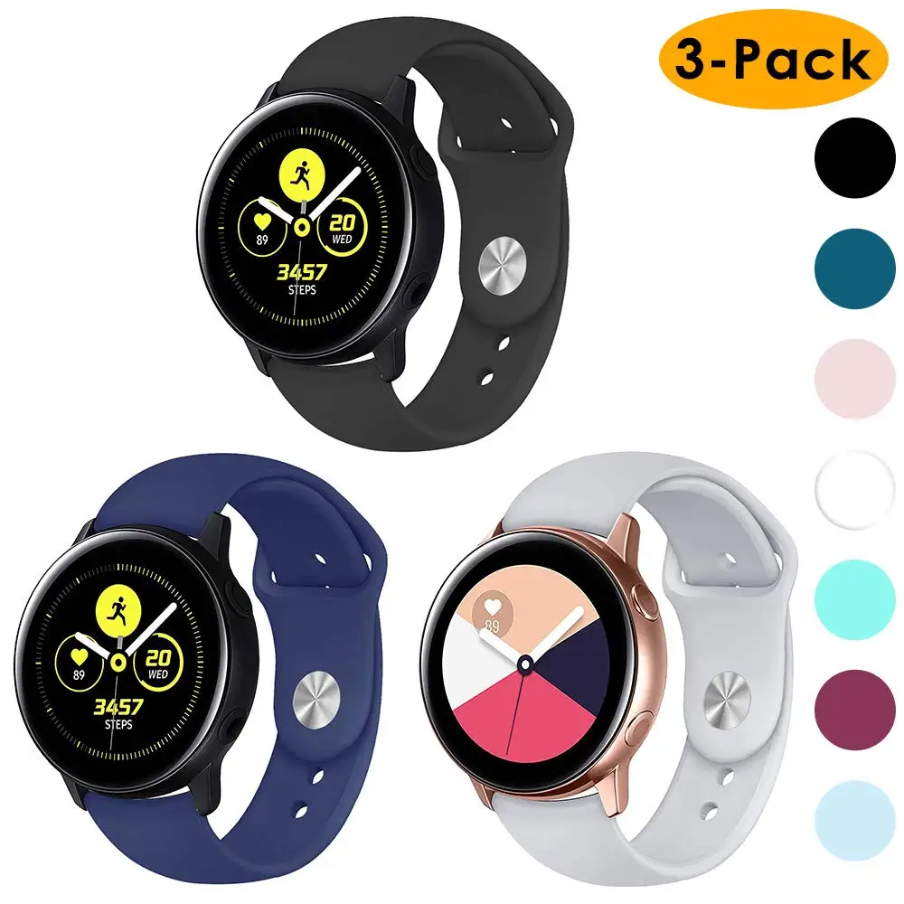 3 pack Ktab совместимые samsung Galaxy Watch активные полосы/Galaxy Watch 42 мм/gear спортивные полосы 20 мм спортивные часы ремешок Galaxy Watch 42 мм - Цвет: 3 pack