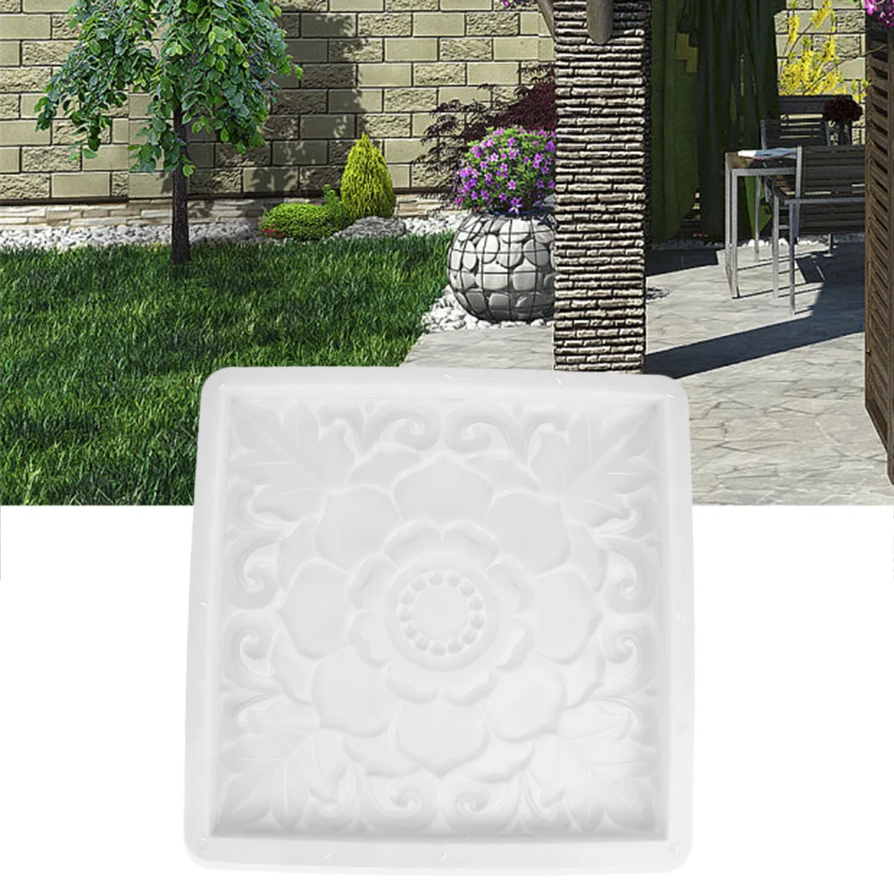 

Outdoor Courtyard Garden Stone Road Walk Maker DIY Manually Path Paving Maker Flower Mold Imitation Brick Carving Pavement Tool