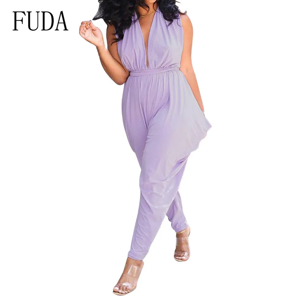 HUTI Elegant Cone Pants Jumpsuits Summer Hollow Out Sleeveless Bodysuits Casual High Street Go Out Playsuits Macacao Feminino