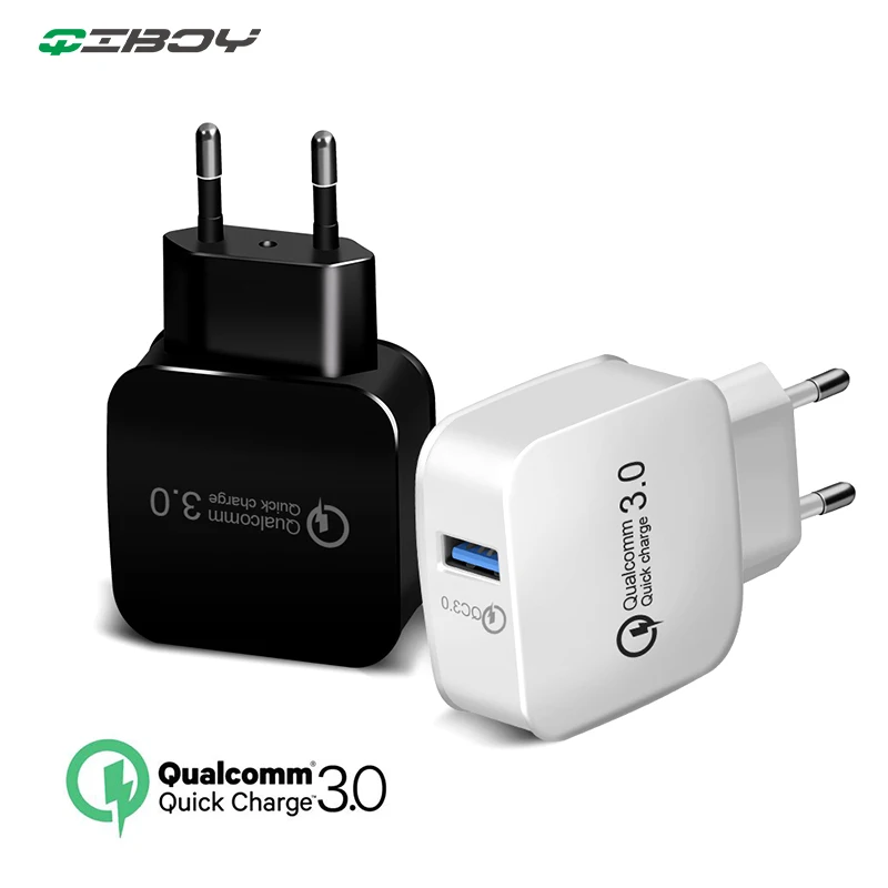 

QC 3.0 USB Charger Quick Charge Wall EU US Plug Adapter For iphone 7 8 Fast Charging For Huawei P20 Pro Samsung Xiaomi Universal