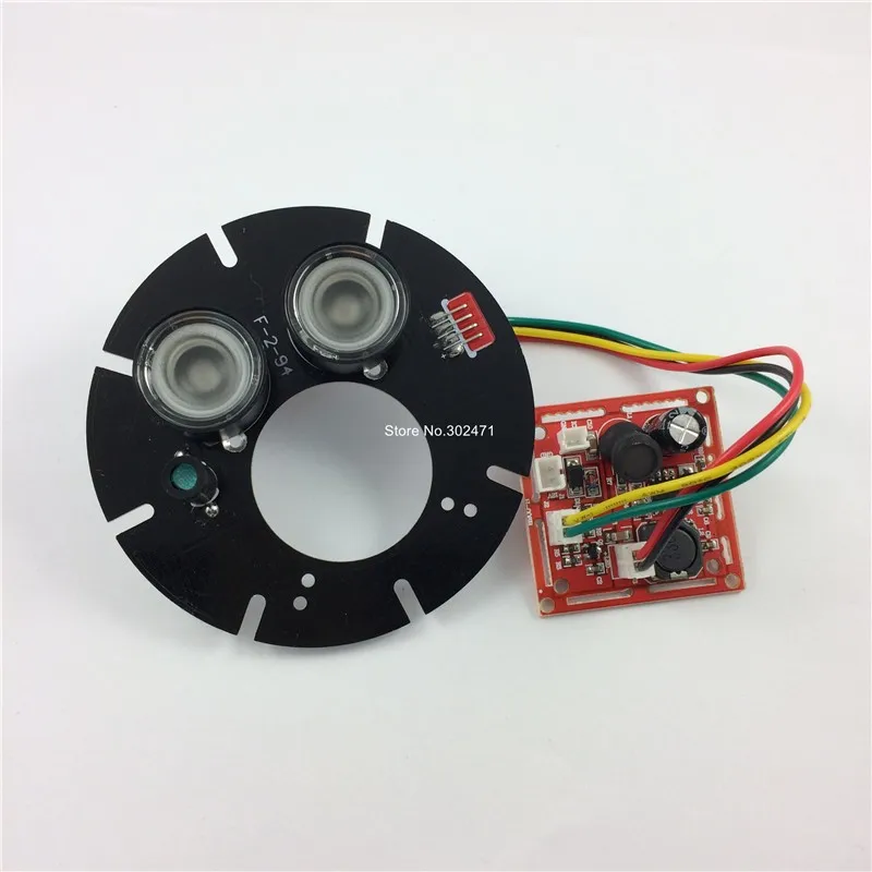 60 degree Spot Light Infrared 2x IR LED board for font b CCTV b font cameras