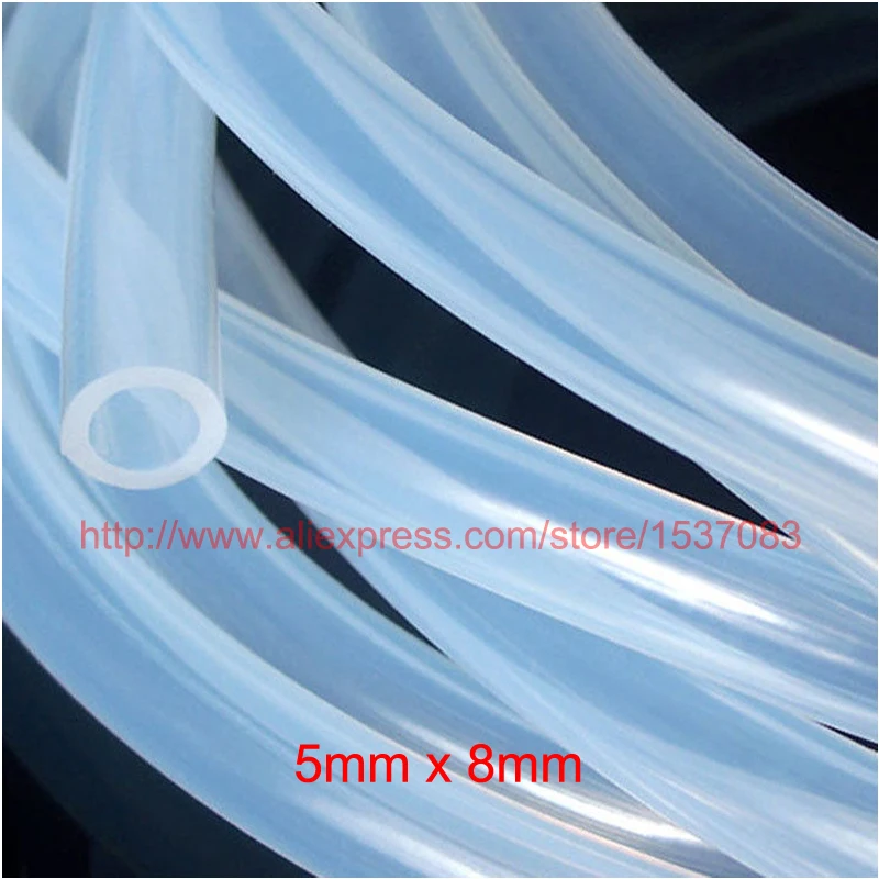 2m x 5mm x 8mm Food Grade Silicone Tube Garden Hose translucent Pipein