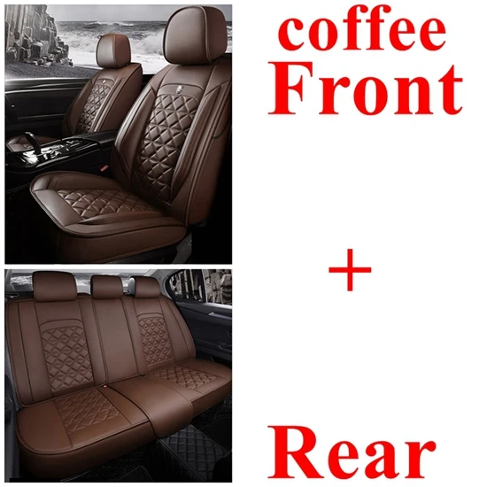 Dingdian переднее+ заднее сиденье для Toyota Pruis Hilux FJ Cruiser Crown Yaris LC Prado Venza Zelas Vios Auris Matrix Corolla - Название цвета: coffee standard