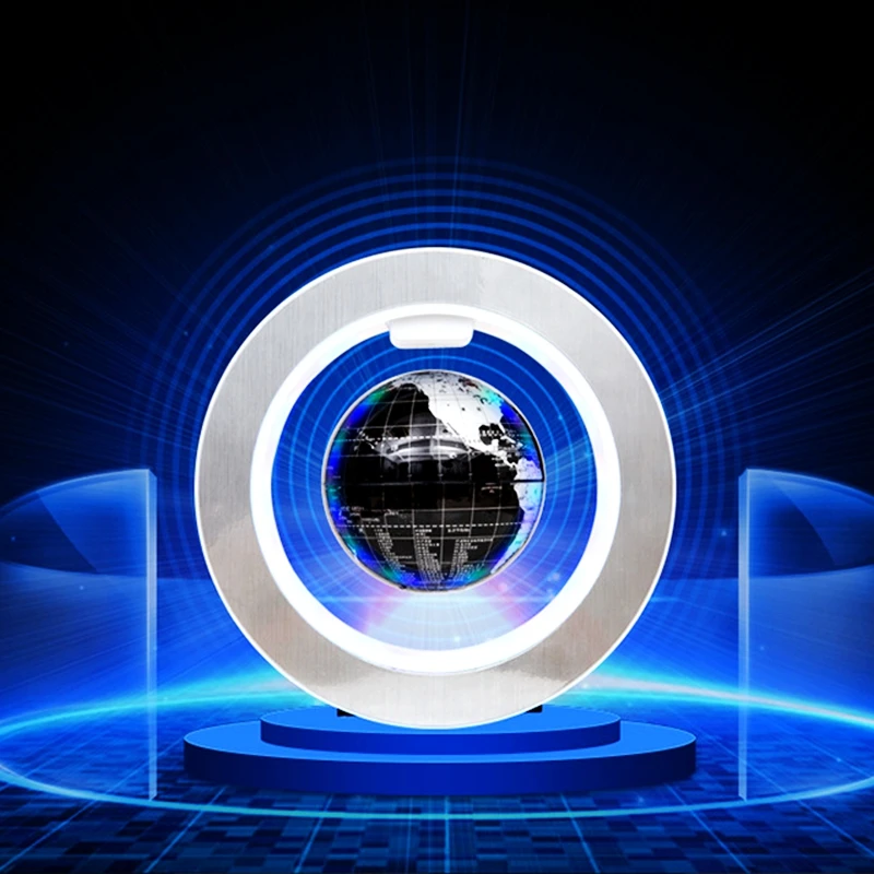 Novelty O Shape LED Floating Globe Tellurion Magnetic Levitation Light World Map With LED Light US/EU Plug Novelty O Shape LED Floating Globe Tellurion Magnetic Levitation Light World Map With LED Light US/EU Plug