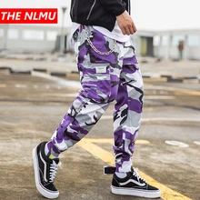 Уличная одежда, камуфляжные штаны для бега, мужские брюки-карго,, хип-хоп стиль, повседневные Хлопковые Штаны-шаровары с карманами, камуфляжные брюки с эластичной резинкой на талии, WG184