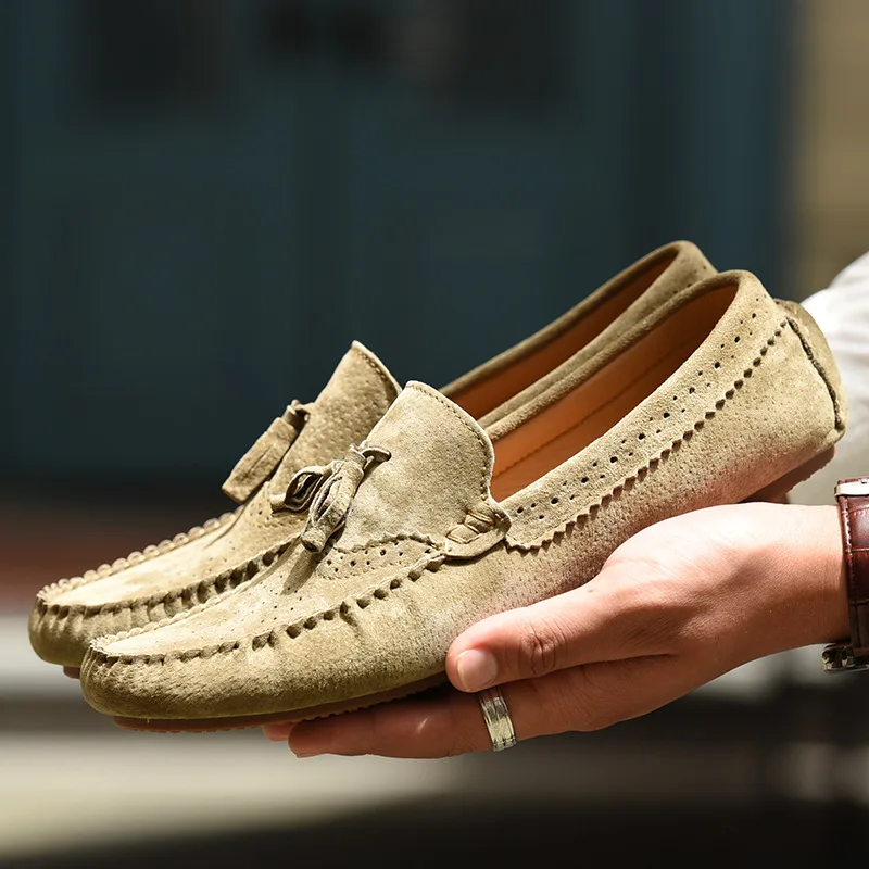 

Peas shoes men's shoes lazy wild casual shoes a pedal trend pigskin breathable men's shoes plus 38-47