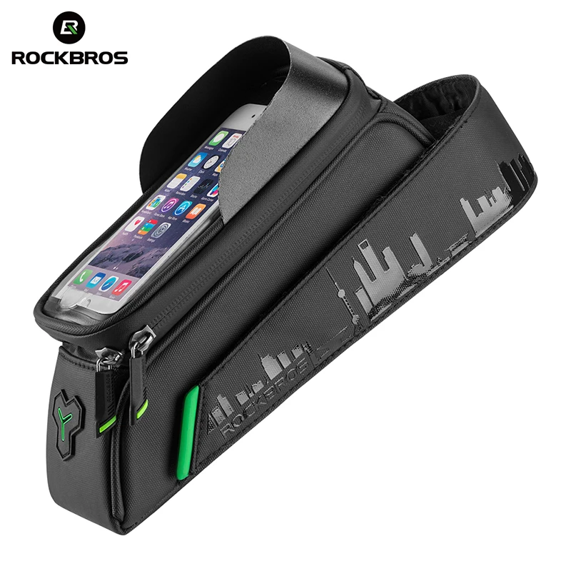 

ROCKBROS Bicycle Bike Bag Front Phone Bag Bicycle Tube Waterproof Touch Screen 5.8/6 Inch Phone Saddle Package Bike Accessories