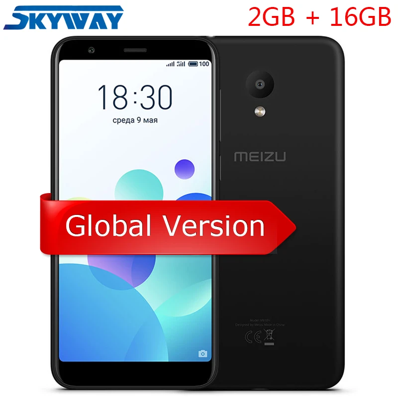 Meizu M8C M8 c, 2 ГБ, 16 ГБ rom, глобальная версия, Смартфон Snapdragon 425, четыре ядра, 5,45 дюймов, 18:9, полный экран, 13,0 МП камера, зарядное устройство для ЕС