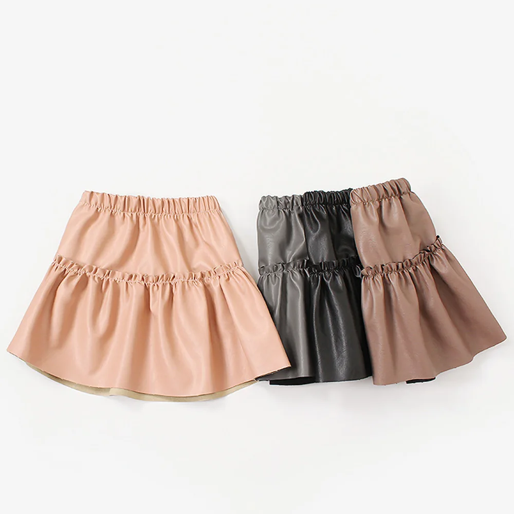Chifuna/ юбка для девочек; детская юбка из искусственной кожи хорошего качества; одежда для малышей; модные юбки для девочек; одежда для малышей