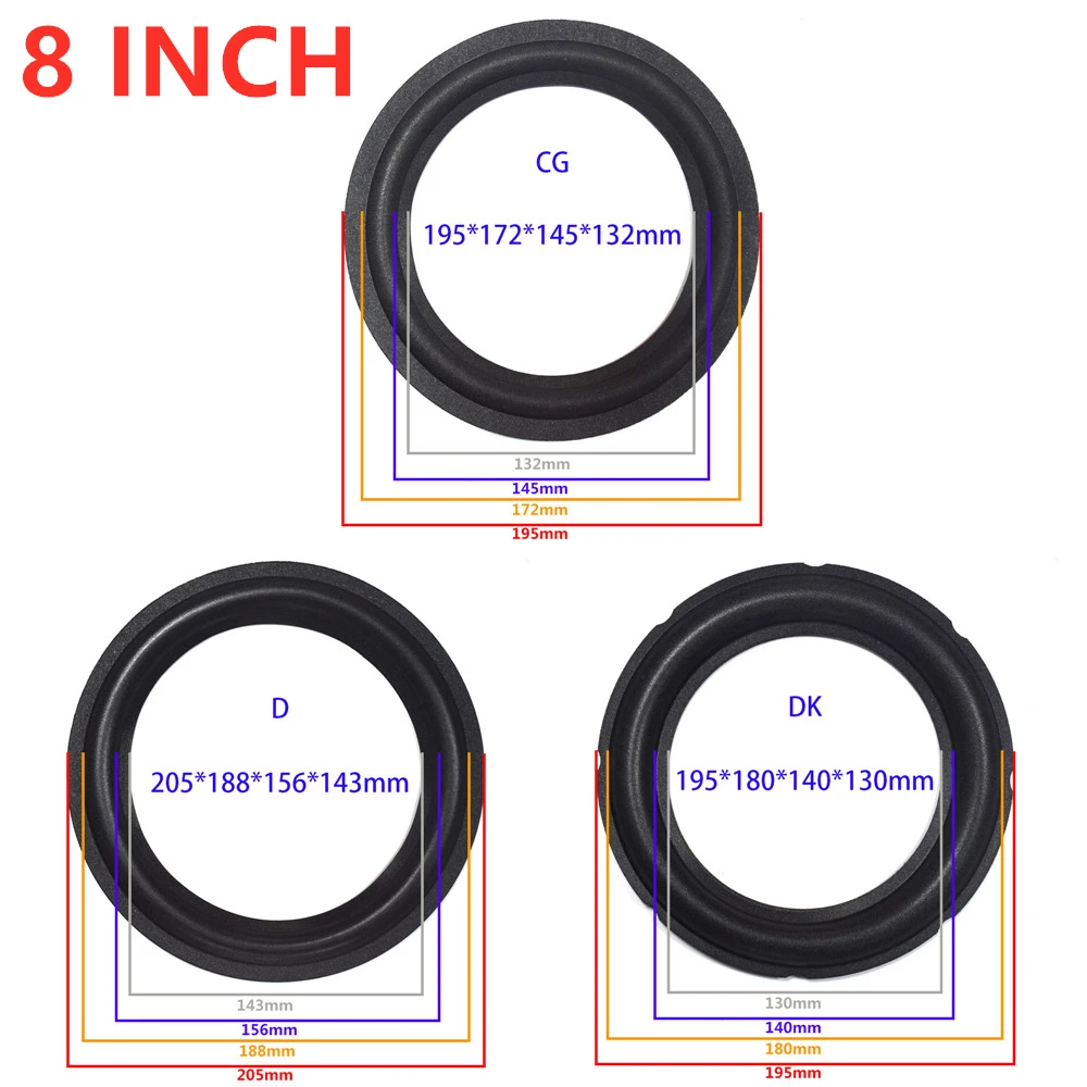 Speaker Busa Perbaikan 8 Inch Suspensi Surround Melipat Ring Berbagai Woofer Speaker Pengganti Loudspeaker Perbaikan Bagian Speaker Aksesoris Aliexpress