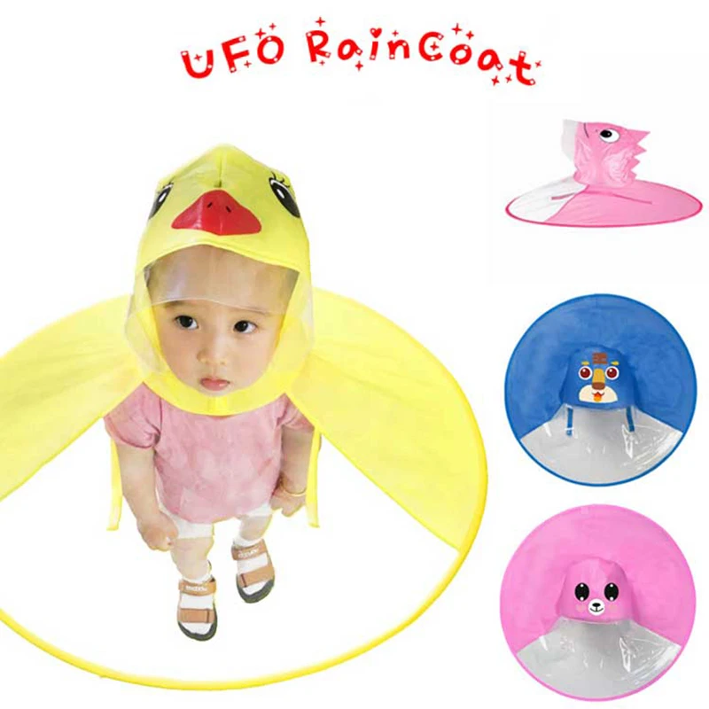 UFO детский плащ Милая желтая утка дождевик водонепроницаемый для детей зонтик крышка Девочка Мальчик дождевик детский пончо плащ