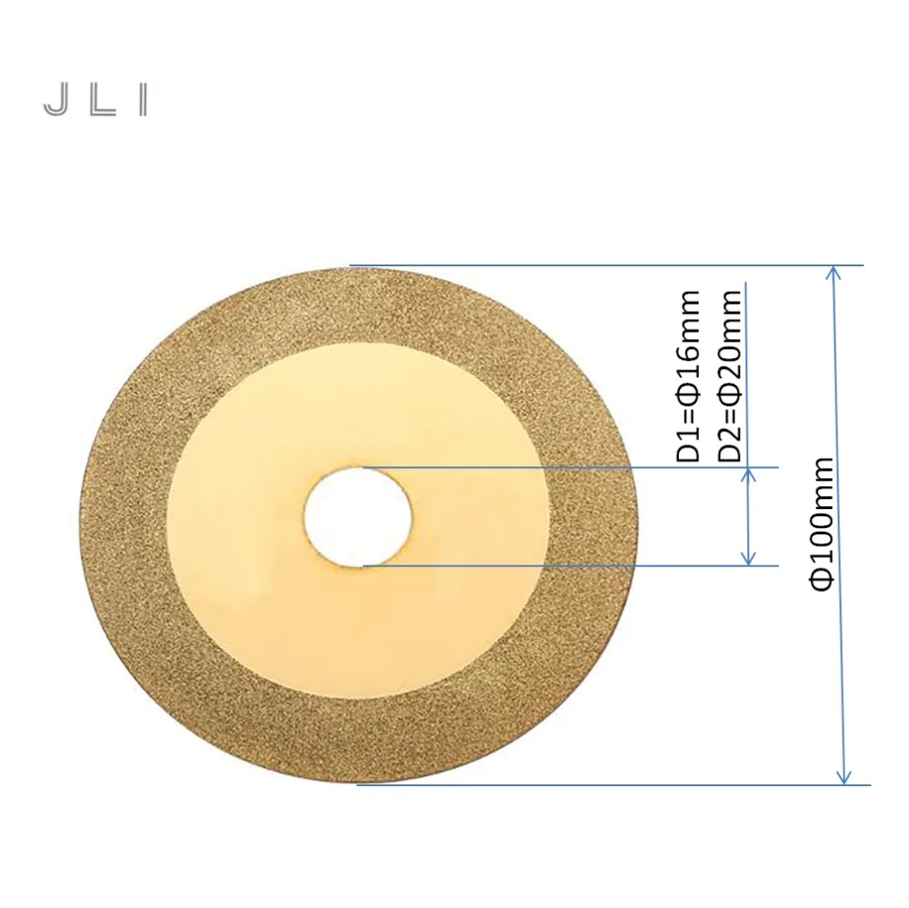 Jli 100 мм Diamond Резка гальваническим glasssaw лезвие шлифовальный диск зерна тонкость 150 ротационный инструмент сверла