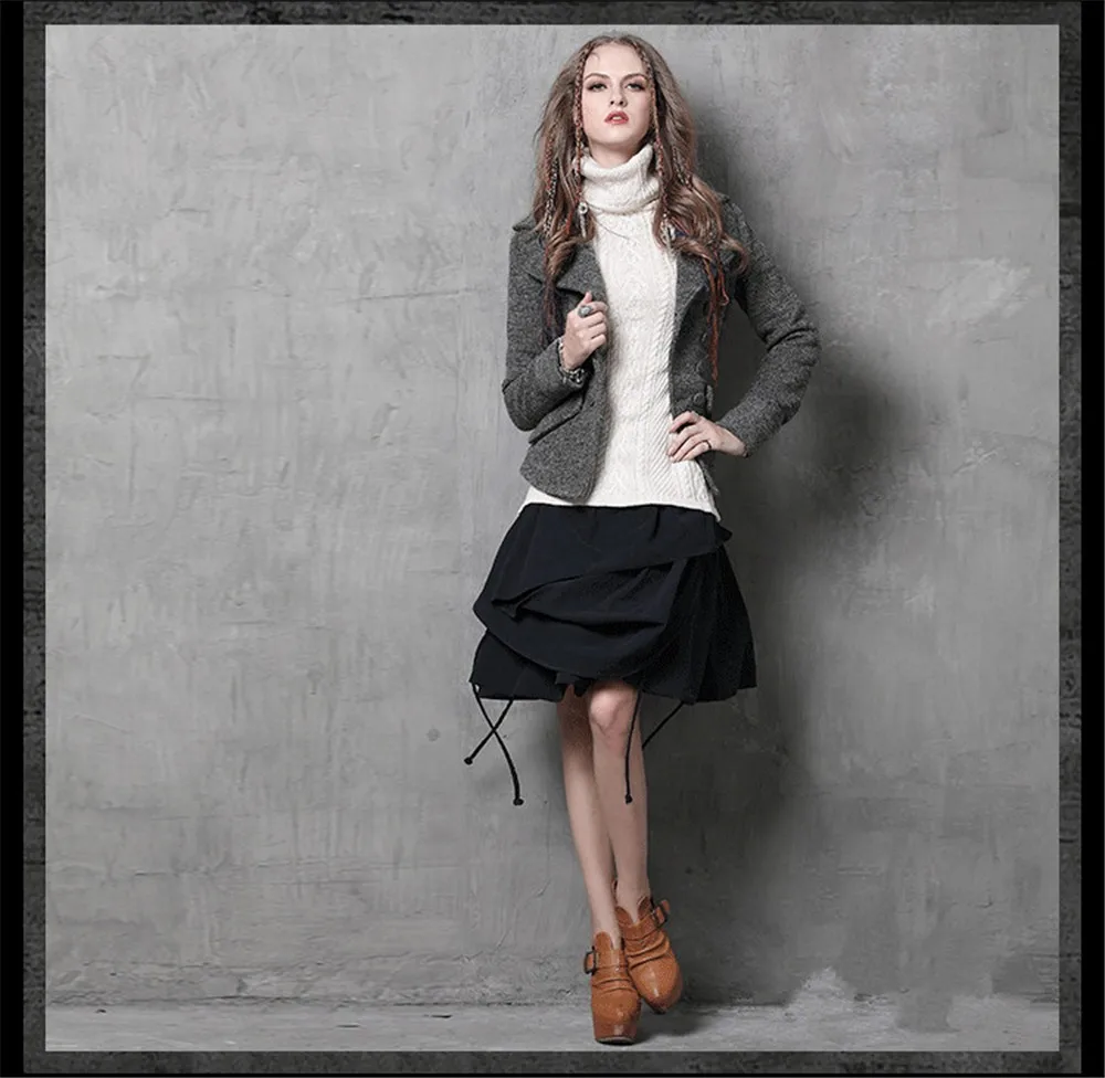 Vintage Slim Winter Women Coat Thick Wool Warm Coat Women Cashmere Warm Jacket Female Open Stitch Office Coats 0.9Kg Weight (9)