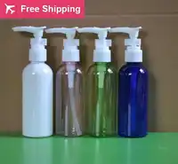 ฟรีshipping100ml 30ชิ้น/ล็อตขวดPETที่มีPPฝาเกลียวพลาสติกใสปั๊มขวดรีฟิลสำหรับอิมัลชันแชมพูที่ว่างเปล่าปั๊ม