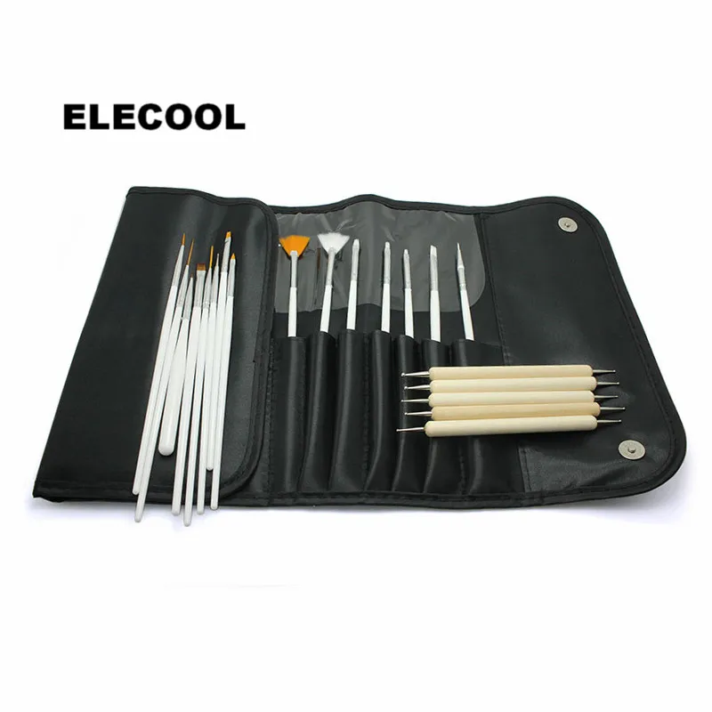 

20Pcs/Lot Nail Art Brush Pens UV Gel Nail Polish Painting Drawing Brushes Set Manicure Carving Brush Tools Accessories