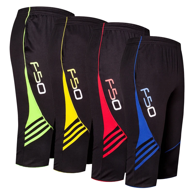 

Men's summer thin section sweat-absorbent breathable stretch sports leisure cycling fitness training 3/4 pants