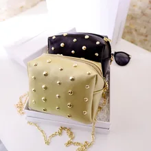 Neue Kleine Frauen Flap Messenger Bags Mini Kette Nietbeutel Leder Handtaschen Damen Handtasche Bolsa Feminina Bolsas Weiblichen Handtasche
