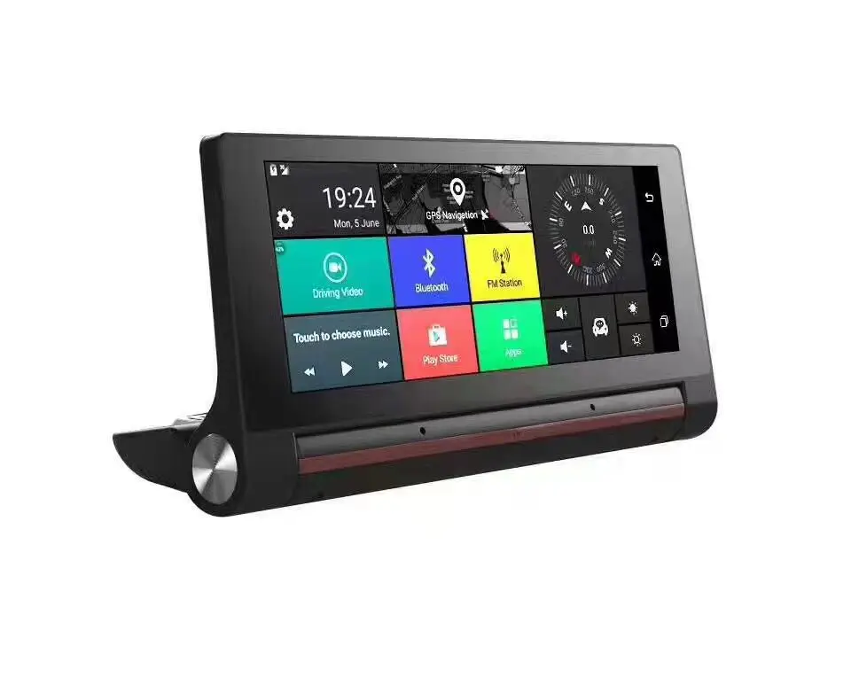 Лучший 4G Автомобильный gps навигатор " ips сенсорный gps DVR Dash камера Android 5,0 wifi Bluetooth FHD 1080P двойной объектив с камерой заднего вида