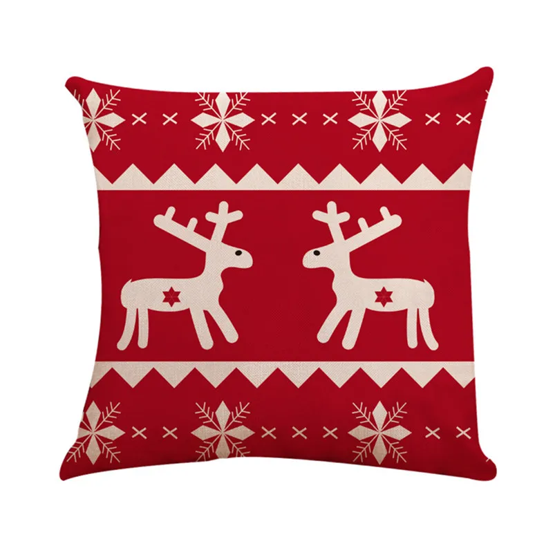 Fashion Christmas Pillow Case Square Pillow Cover Cushion Case Toss Pillowcase Hidden Zipper Closure For home decor #4o31 (2)
