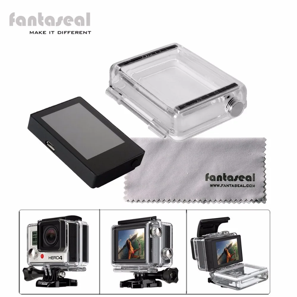 

Fantaseal Wateproof Backdoor Battery Bacpac LCD Screen Replacement Waterproof Backdoor Cover for GoPro Hero 4 3+ Housing