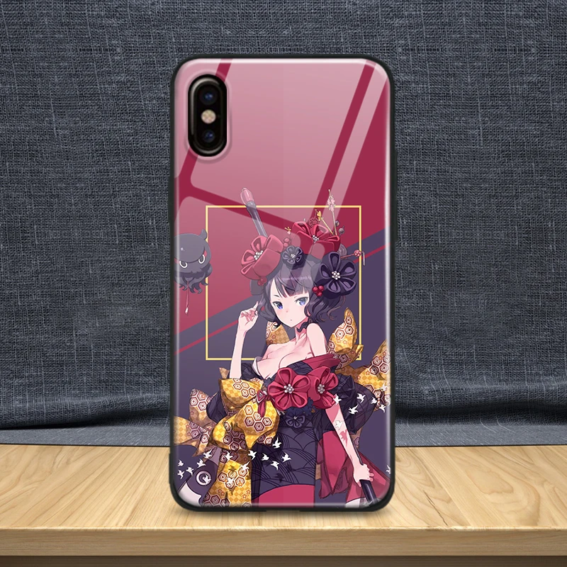Katsushika Hokusai Fate Grand Order Мягкий силиконовый чехол для телефона из закаленного стекла для iPhone 6 6s 7 8 Plus X XR XS 11 Pro MAX