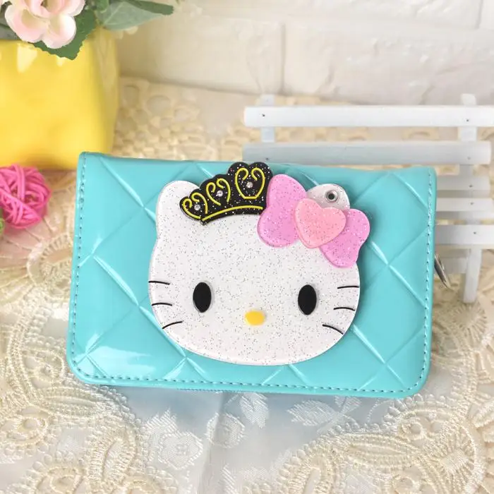 Женские кошельки с рисунком hello kitty, кожаный кошелек hello kitty, кошелек для девушек, клатч, женские вечерние кошельки - Цвет: 5