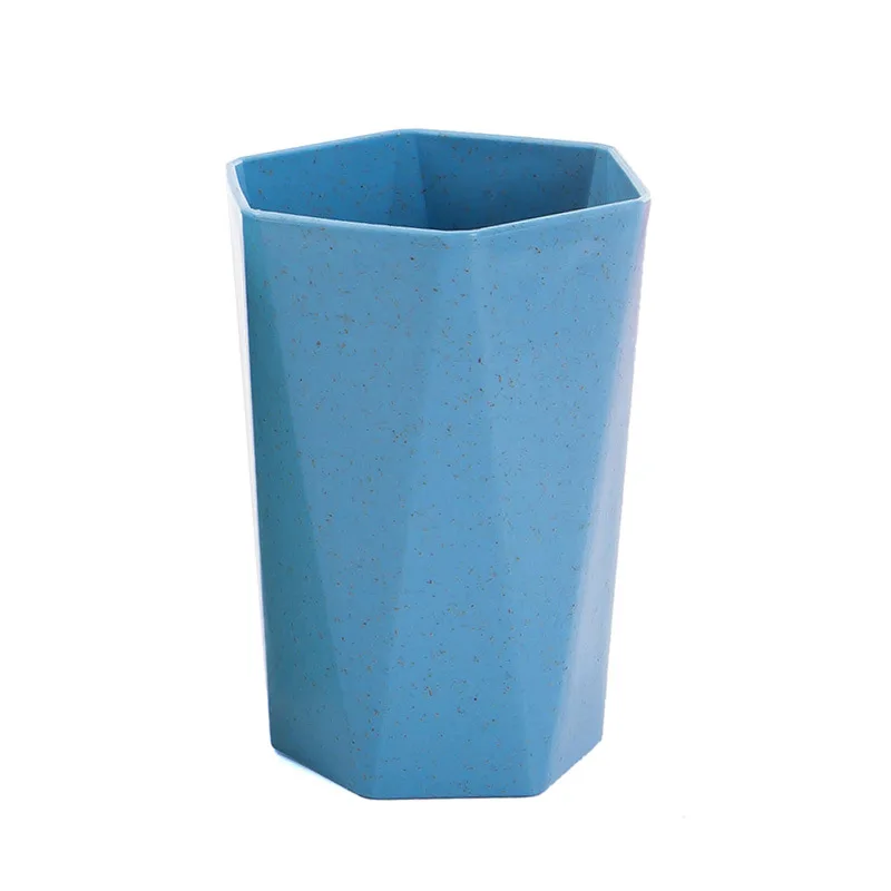 Mouthwash Cup Wash Cup Geometry Couple brush teeth Cup Nordic Wind Water Cup Wheat Straw Toothbrush Holder Geometric (1)