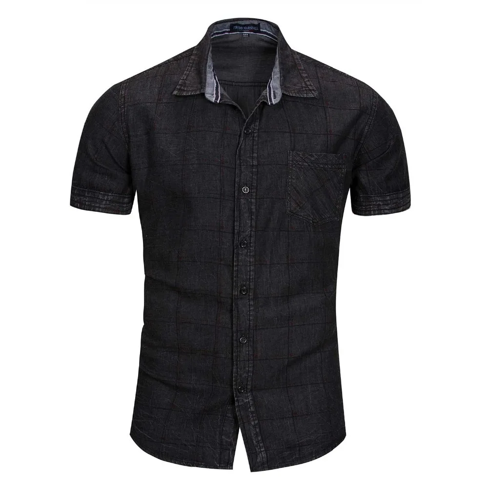 Short Sleeve Shirt Men Clothes 2018 Summer Mens Shirts Casual Slim Fit Camisa Masculina Cotton Chemise Homme