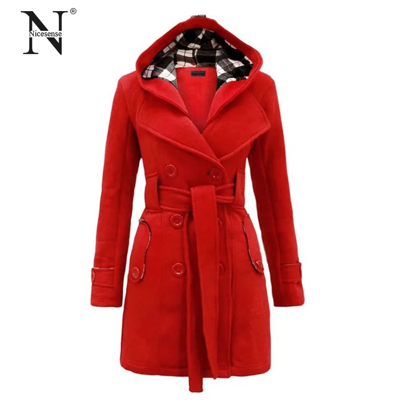 Женское шерстяное пончо Nicesense пальто больших размеров 2018|coat 2016|woman coat 2016manteau femme |