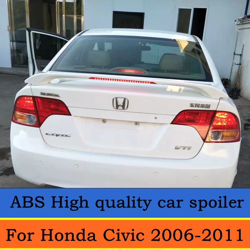 

For Honda Civic 2006-2011 High quality ABS material car spoiler primer DIY color car beautification car rear wing spoiler