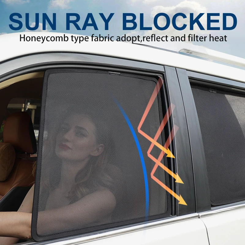 4 шт./компл. или 2 шт./компл. магнитные Автомобильные Боковые оконные шторы сетка тени слепой для Toyota HIACE