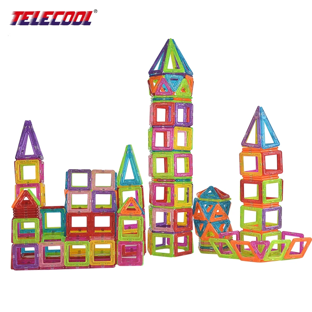 

TELECOOL Magnetic Building Blocks Toys Mini 80/100 PCS DIY Set Inspire Kids Educational Construction Designer Toy