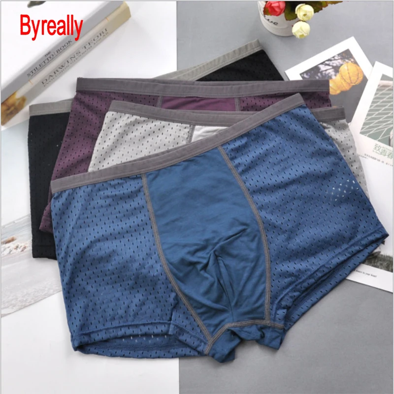 Byreally Breathable Mesh Silk Men's Boxer Body Breathable Men Short