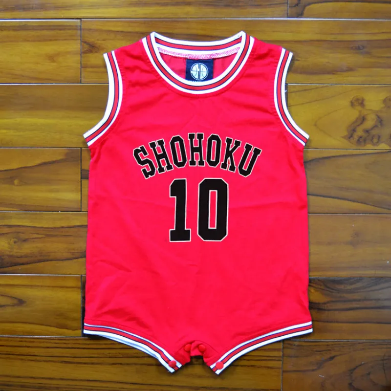 Аниме Slam Dunk Косплей Костюм Sakuragi Hanamichi SHOHOKU No 10 Одежда для новорожденных детский