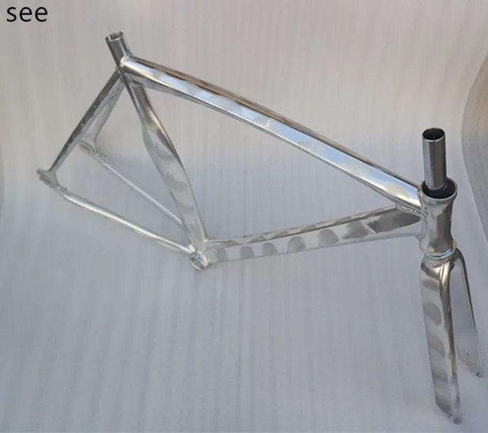 Top Fixed gear bike bicycle frame aluminum alloy frame with frame + fork bicycle parts accesories Racing machete hexagram frame 0