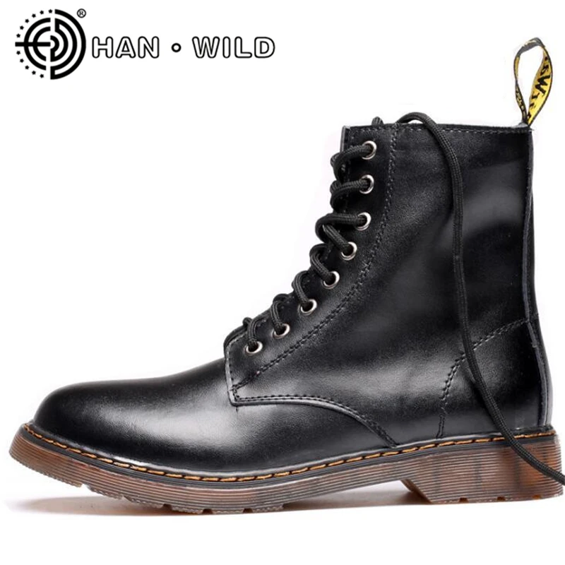 

Men Boots 2020 British Style Vintage Ankle Boots Classic Genuine Leather Boots Male Motorcycle Boots Winter Shoes botas