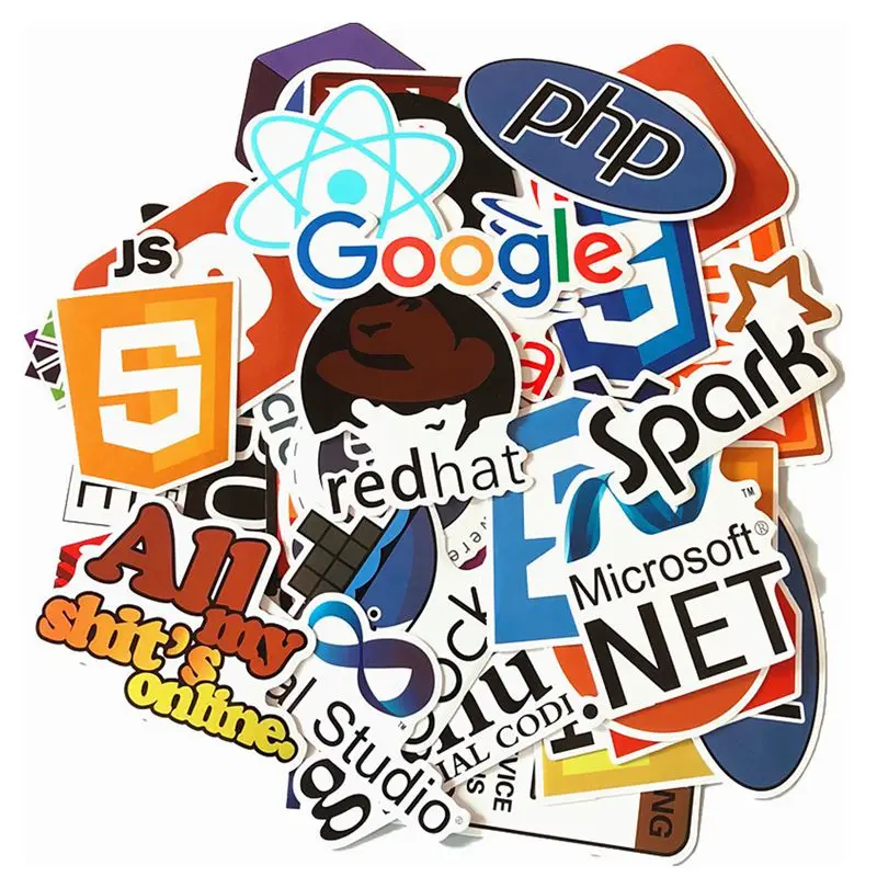 

JAVA Programming Stickers Children Graffiti Sticker Laptop Skateboard Luggage Waterproof Stickers Pack Classic Toys 50pcs/Lot