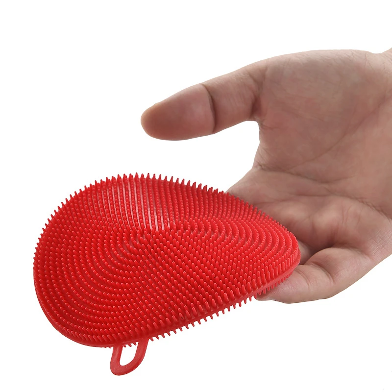 

Multifunction Silicone Dish Bowl Cleaning Brush Scouring Pad Pot Pan Wash Cup Mat Heat Resistant Mat