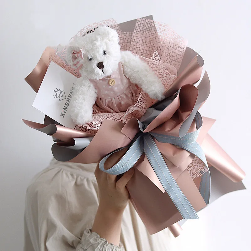 60*60cm 10pcs Two color Bouquet Wrapping Paper Waterproof Flowers Wrapping Paper Florist Gift