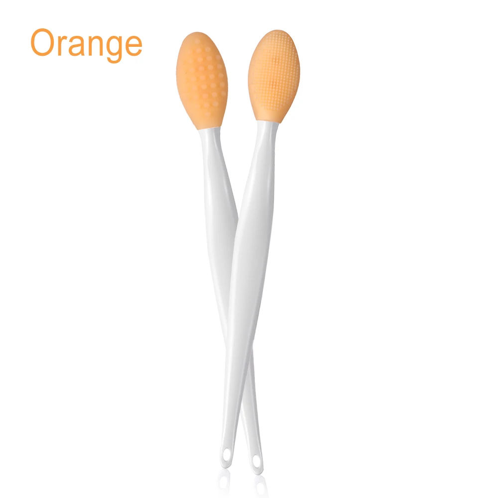 Orange Новая силиконовая щетка для очистки лица, удаления черных точек, очищающая кожу лица, массажер, щетка, ручной отшелушивающий инструмент для красоты - Цвет: Orange