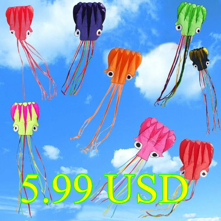 New Hi Q Hotsell 4 m Octopus Single Line Stunt Software Power Kite With Flying Tools